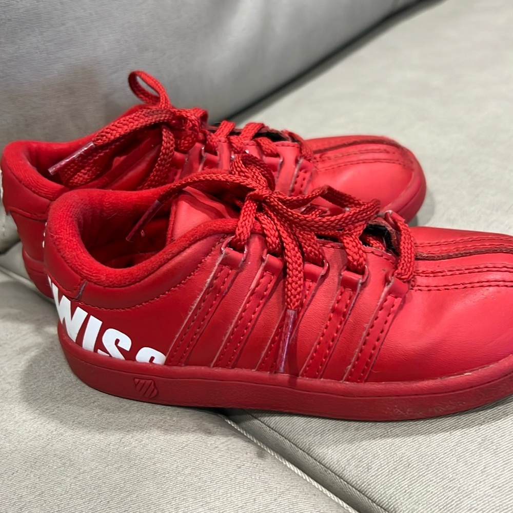 K Swiss Logo Toddler Shoes 9.5 Red